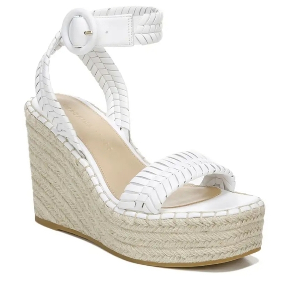 Veronica Beard Rilla Woven Leather Wedge Espadrilles SZ 9 - Picture 1 of 5